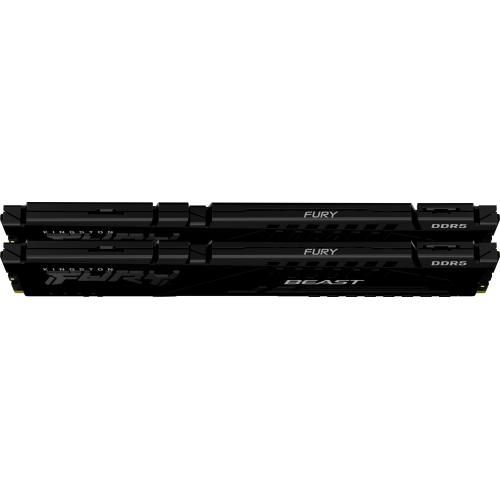Kit Memorie Kingston Fury Beast Black Intel XMP 3.0/AMD EXPO, 32GB, DDR5-6400MHz, CL32, Dual Channel