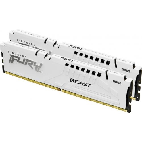 Kit Memorie Kingston Fury Bleast White Intel XMP 3.0, 32GB, DDR5-6400MHz, CL32, Dual Channel