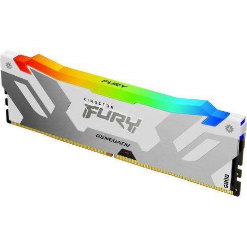 Kit Memorie Kingston Fury Renegade RGB White Intel XMP 3.0, 32GB, DDR5-7200MHz, CL38, Dual Channel