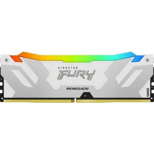 Kit Memorie Kingston Fury Renegade RGB White Intel XMP 3.0, 32GB, DDR5-7200MHz, CL38, Dual Channel