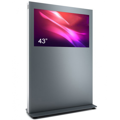 Totem Display Public Kiosk BLH43N-SAB, 43inch, Black-Silver