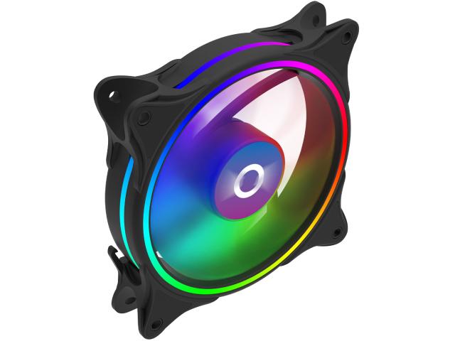 Ventilator AQIRYS Vela, ARGB, 120mm, Black, 3 bucati + Controller ARGB