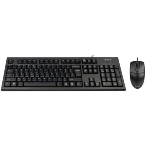 Kit A4Tech KR-8520D - Tastatura KR-85, USB, Black + Mouse Optic OP-620D, USB, Black