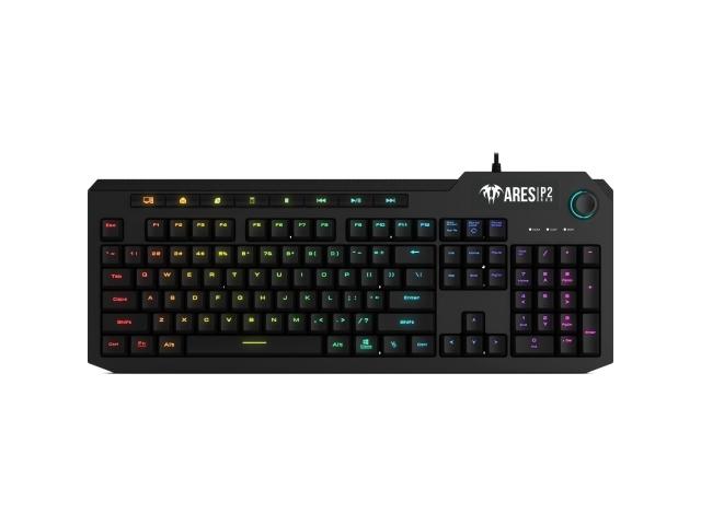 Kit Gamdias Ares P2 - Tastatura, RGB LED, USB, Black + Mouse Optic, USB, Black + Mouse Pad, Black