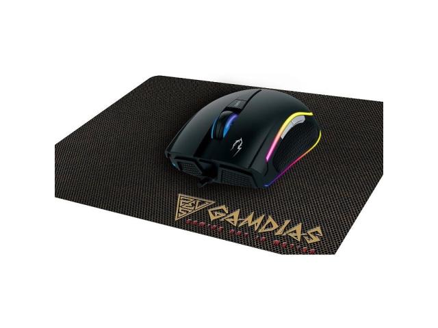 Kit Gamdias Mouse optic Zeus E1, RGB LED, USB, Black + Mouse Pad NYX E1, Black