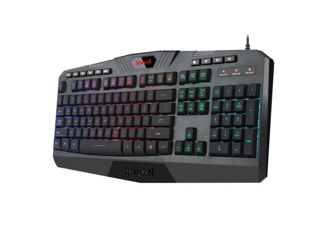 Kit Redragon - Tastatura, RGB LED, USB, Black + Mouse Optic, USB, Black + Casti Stereo, 3.5mm jack, Black-Red + Mouse Pad, Black-Red
