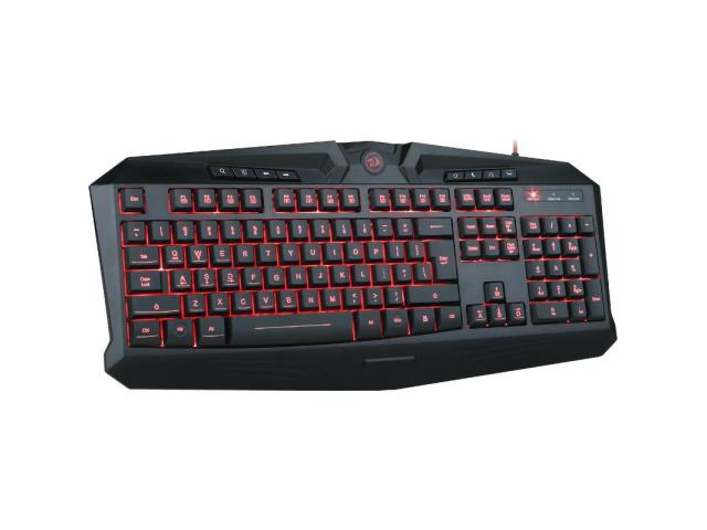 Kit Redragon - Tastatura Harpe Red LED, USB, Black + Mouse Optic Pegasus, USB, Black-Red + Casti Stereo Garuda, jack, Black-Red + Mouse Pad Archelon M, Black-Red