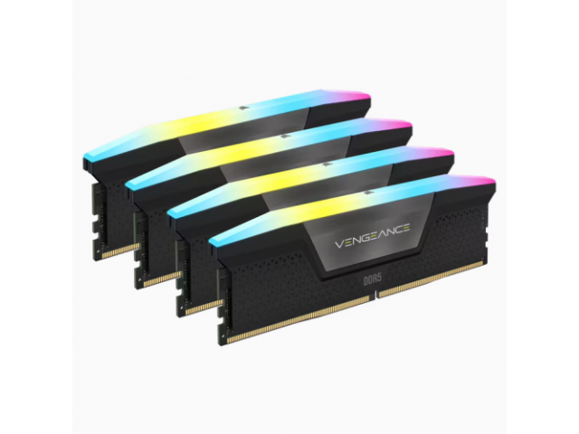 Kit memorie Corsair Vengeance RGB 64GB, DDR5-6200MHz, CL32, Quad Channel