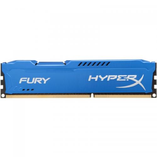 Kit Memorie HyperX Fury Blue 8GB, DDR3-1600MHz, CL10, Dual Channel