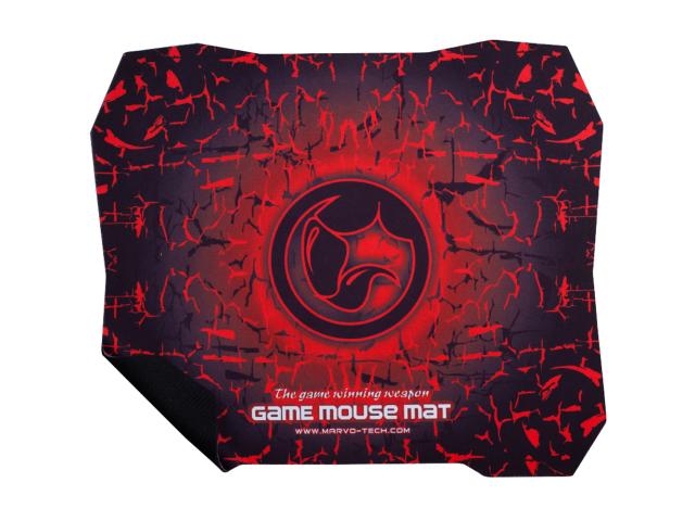 Kit Marvo M309 - Mouse Optic, Blue LED, USB, Black + Mouse Pad Scorpion Revive G1, Black-Red