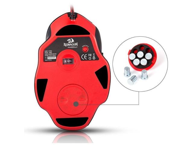 Kit Redragon Hydra - Mouse Optic, USB, Black-Red + Mouse Pad Archelon M bundle, Black-Red