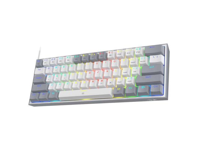 Kit Tastatura Redragon Dynamic Duo, USB, White-Grey + Mouse Optic, USB, Black-White