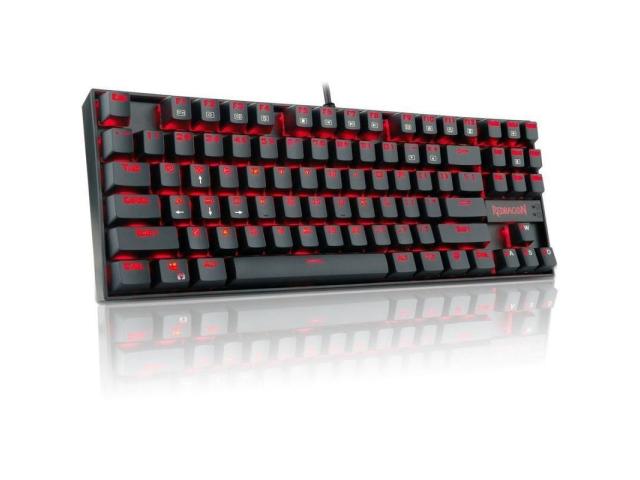 Kit Redragon Essentials 3-in-1 V2 - Tastatura Kumara, Red LED, USB, Black + Mouse Optic Centrophorus, USB, Black + Mouse Pad Archelon M, Black-Red