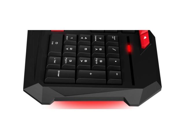 Kit Gamdias ARES V2 ESSENTIAL Combo - Tastatura Ares II Essential GKB100, Red LED, USB, Black + Mouse optic Demeter II GMS5001, USB, Black