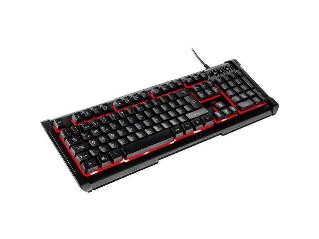 Kit Inter-Tech Eterno PG-5545 - Tastatura, RGB LED, USB, Black + Mouse Optic, USB, Black