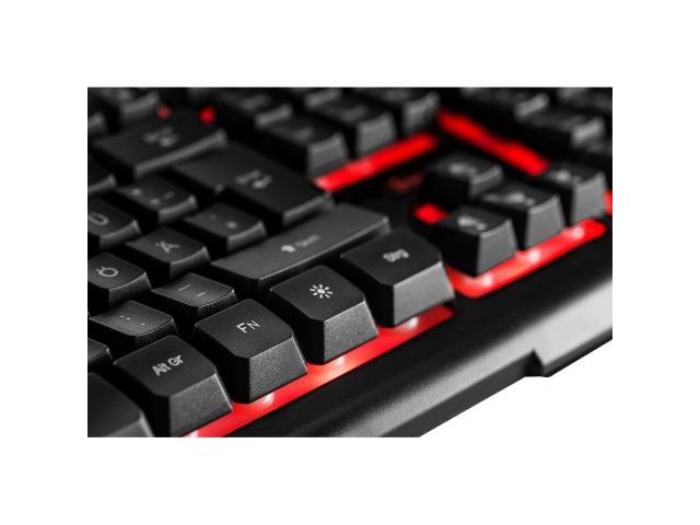 Kit Inter-Tech Eterno PG-5545 - Tastatura, RGB LED, USB, Black + Mouse Optic, USB, Black