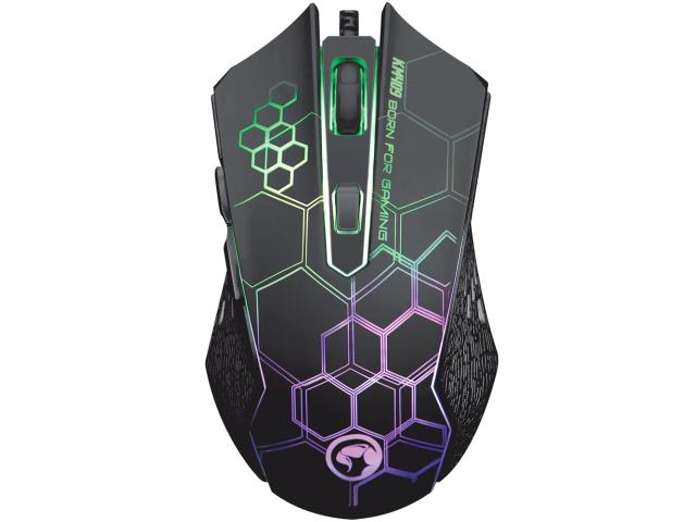 Kit Marvo KM409 Tastatura K409, RGB LED, USB, Black + Mouse optic M409, RGB LED, USB, Black