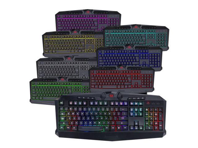 Kit Redragon Essentials - Tastatura, RGB LED, USB, Black + Mouse Optic, USB, Black-Red
