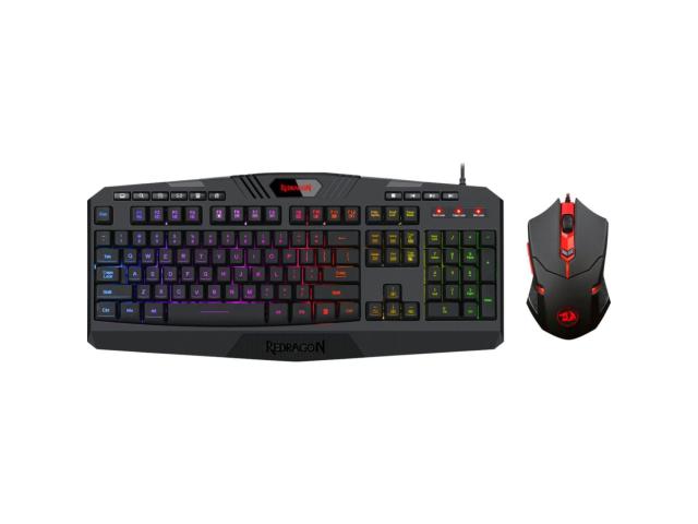 Kit Tastatura Redragon S101, USB, Black + Mouse Optic, USB, Black