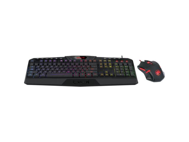 Kit Tastatura Redragon S101, USB, Black + Mouse Optic, USB, Black
