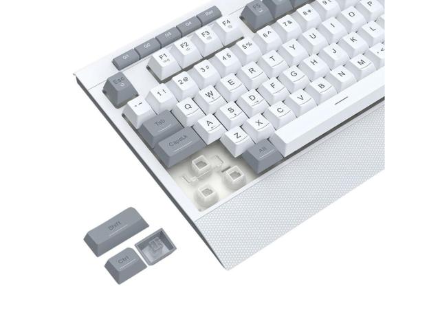 Kit tastatura si mouse Redragon S151 Gaming Essentials alb iluminare RGB