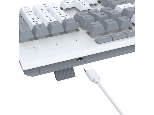 Kit tastatura si mouse Redragon S151 Gaming Essentials alb iluminare RGB