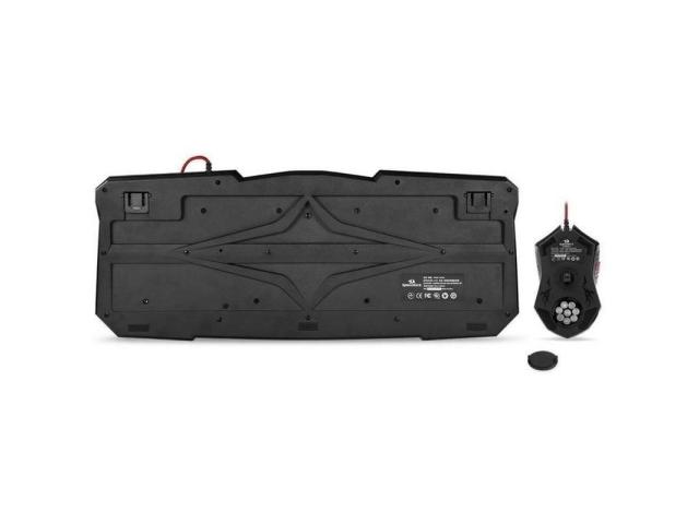 Kit Redragon - Tastatura Vajra, USB, Black-Red + Mouse Centrophorus Optic, USB, Black-Red