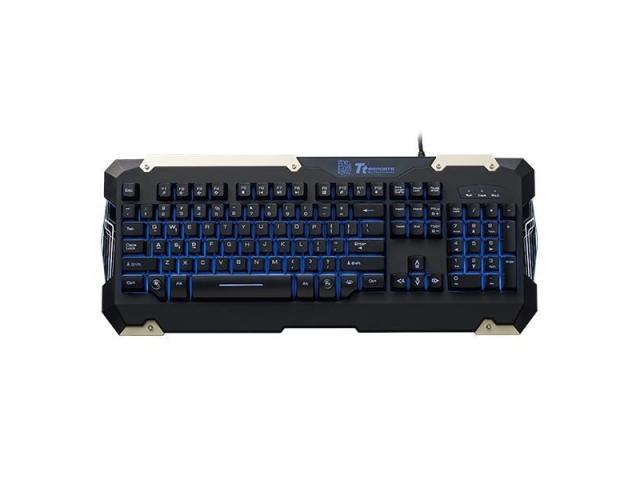 Kit Thermaltake eSPORTS Commander - Tastatura, Blue LED, USB, Black + Mouse Optic, USB, Black