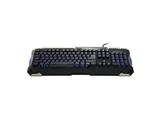 Kit Thermaltake eSPORTS Commander - Tastatura, Blue LED, USB, Black + Mouse Optic, USB, Black