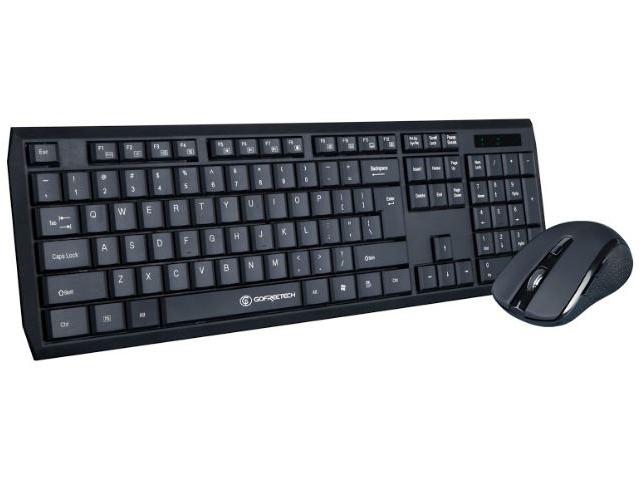 Kit wireless Gofreetech GFT-S005 - Tastatura, USB, Black + Mouse optic, USB, Black