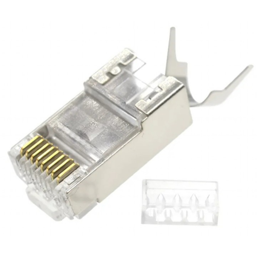 MUFA RJ-45 GEMBIRD pt. cablu FTP/SFTP, Cat7, RJ-45 (T) ; RJ-45 (T) tip pass-through, ecranat, plastic cu metal, 10 buc, 