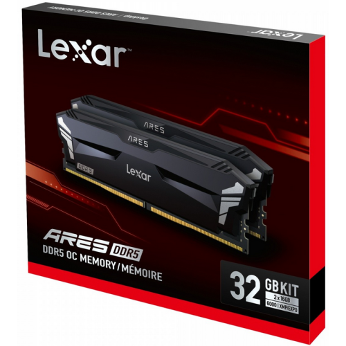 Kit Memorie Lexar ARES Intel XMP 3.0, 32GB, DDR5-6000 MHz, CL30, Dual Channel