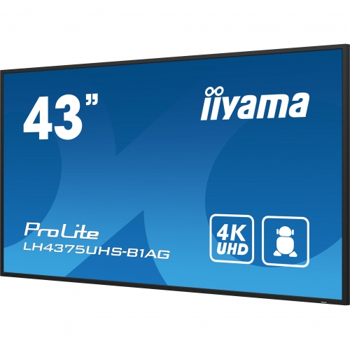 Business Display Iiyama Seria ProLite LH3475UHS-B1AG, 43inch, 3840x2160pixeli, Black