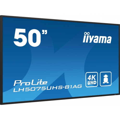 Business Display Iiyama Seria ProLite LH5075UHS-B1AG, 50inch, 3840x2160pixeli, Black