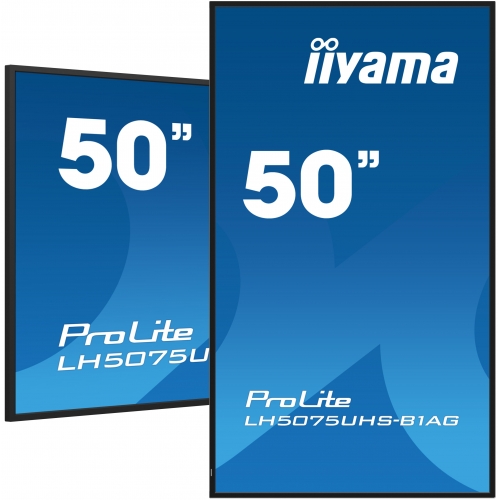 Business Display Iiyama Seria ProLite LH5075UHS-B1AG, 50inch, 3840x2160pixeli, Black