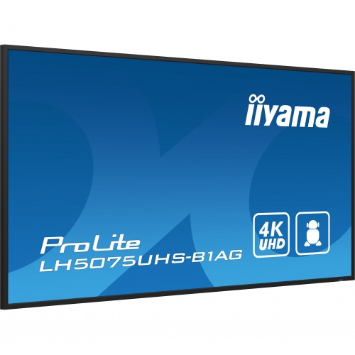 Business Display Iiyama Seria ProLite LH5075UHS-B1AG, 50inch, 3840x2160pixeli, Black