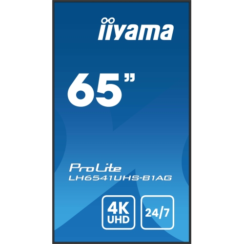 Business Display Iiyama Seria LH41 LH6541UHS-B1AG, 65 inch, 3840x2160 pixeli, Black