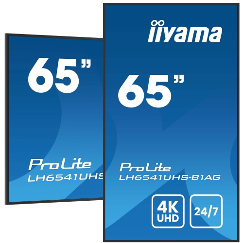 Business Display Iiyama Seria LH41 LH6541UHS-B1AG, 65 inch, 3840x2160 pixeli, Black