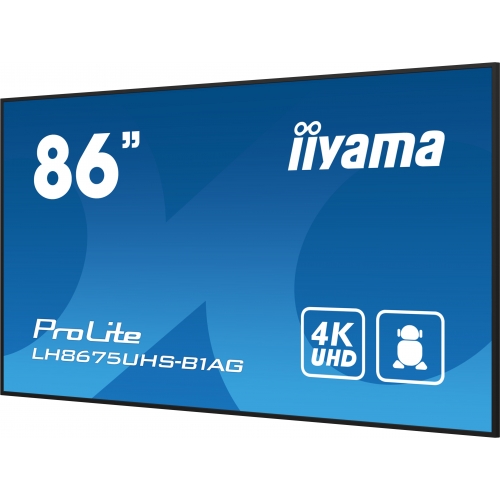 Business Display Iiyama Seria ProLite LH8675UHS-B1AG, 86inch, 3840x2160pixeli, Black
