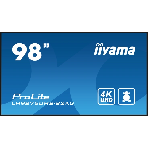 Business Display Iiyama Seria ProLite LH9875UHS-B2AG, 98inch, 3840x2160pixeli, Black