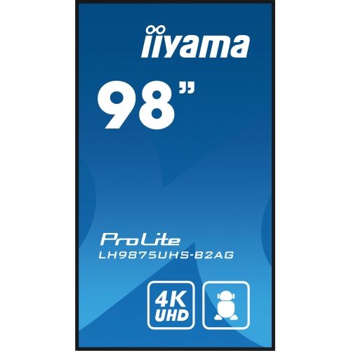 Business Display Iiyama Seria ProLite LH9875UHS-B2AG, 98inch, 3840x2160pixeli, Black