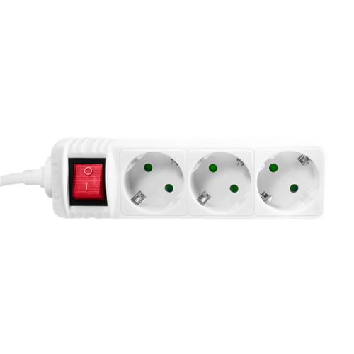 Prelungitor Logilink LPS206, 3 x Schuko, 1.4 m, White