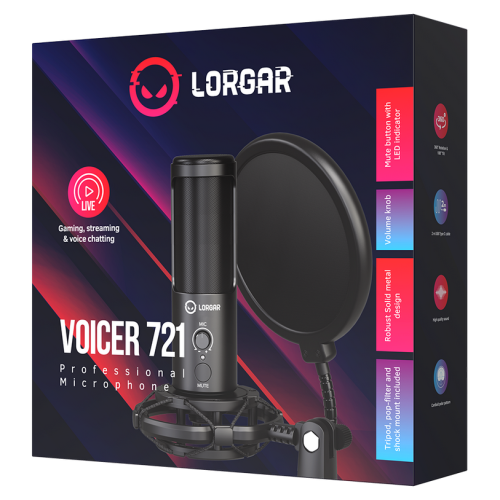 Microfon LORGAR Voicer 721, Black