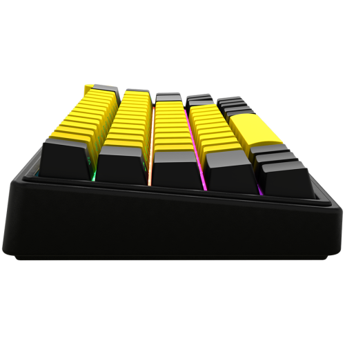 Tastatura LORGAR KBP70MW, RGB LED, USB Wireless/Bluetooth, Black-Yellow