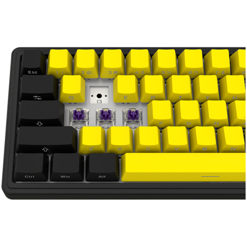 Tastatura LORGAR KBP70MW, RGB LED, USB Wireless/Bluetooth, Black-Yellow