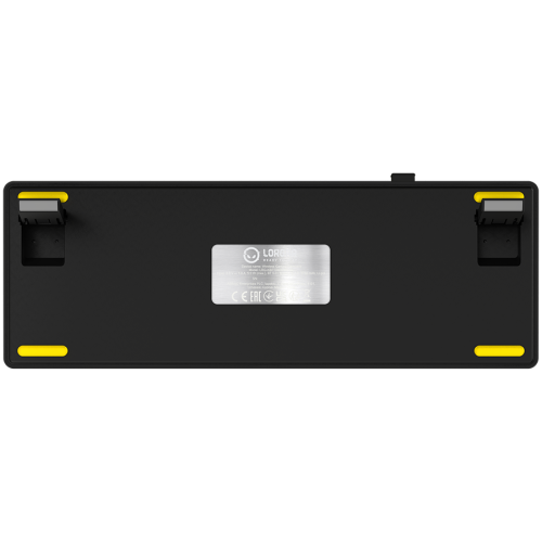 Tastatura LORGAR KBP70MW, RGB LED, USB Wireless/Bluetooth, Black-Yellow
