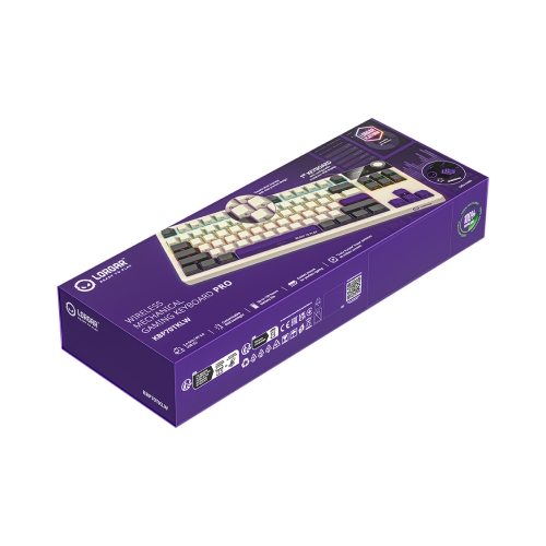 Tastatura LORGAR KBP70TKLW, RGB LED, USB/USB Wireless/Bluetooth, Beige