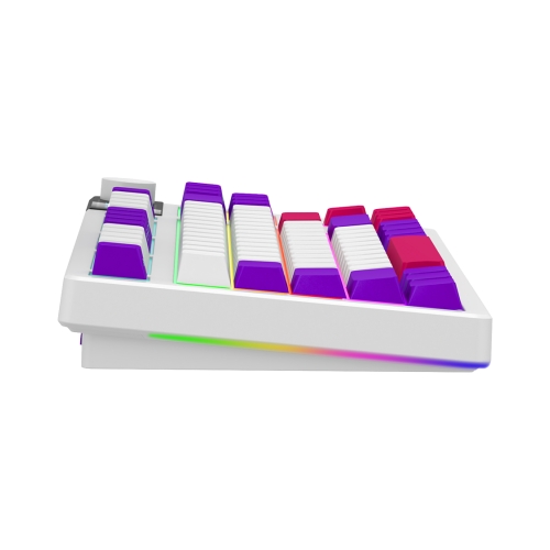 Tastatura LORGAR KBP70TKLW, RGB LED, USB/USB Wireless/Bluetooth, White