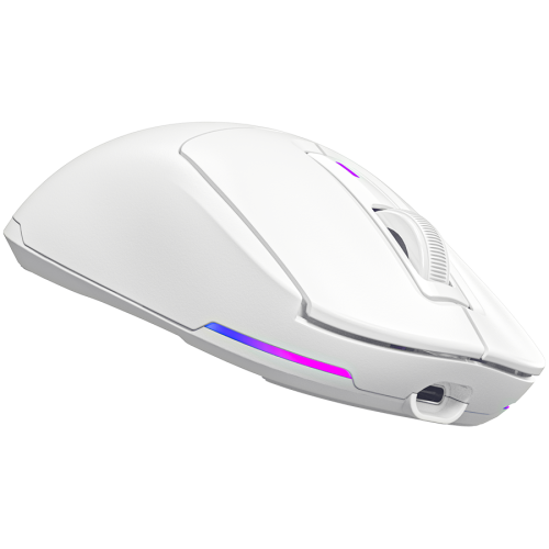 Mouse Optic LORGAR MSA10W, RGB LED, USB Wireless/Bluetooth, White