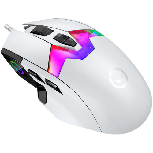 Mouse Optic LORGAR MSP80, RGB LED, USB, White